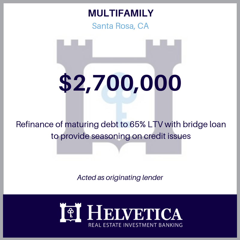 \ HELVETICA FUNDED LOAN | $2.4MM REFINANCE OF VACANT, LUXURY HOME IN NORWALK CT\